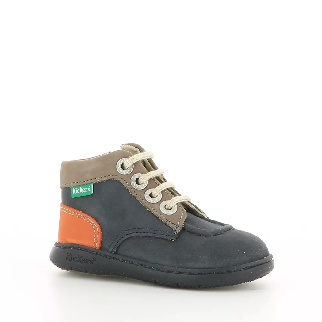 Image (1) de la chaussures Kickers - Bottines Bleu en Cuir nubuck