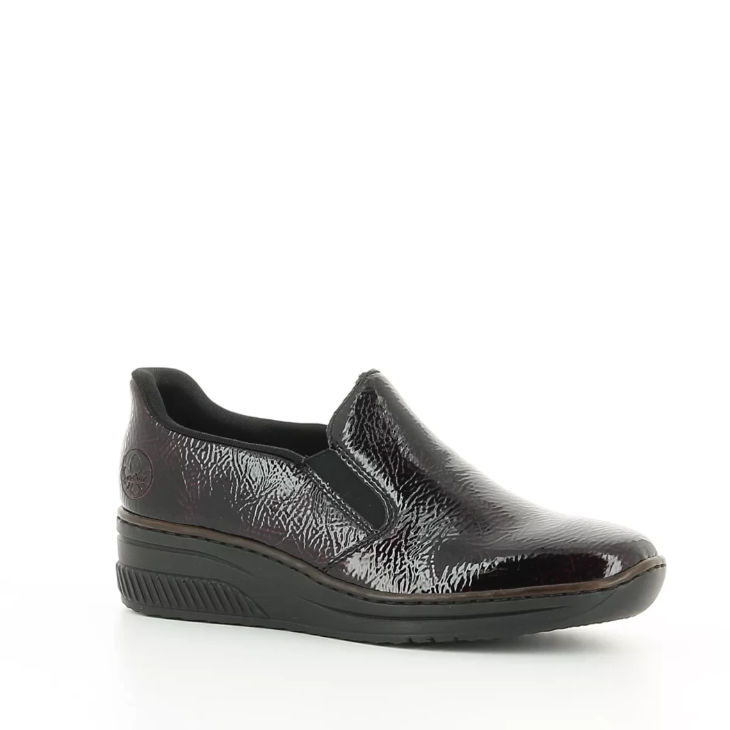 Image (1) de la chaussures Rieker - Mocassins Bordeaux en Cuir vernis