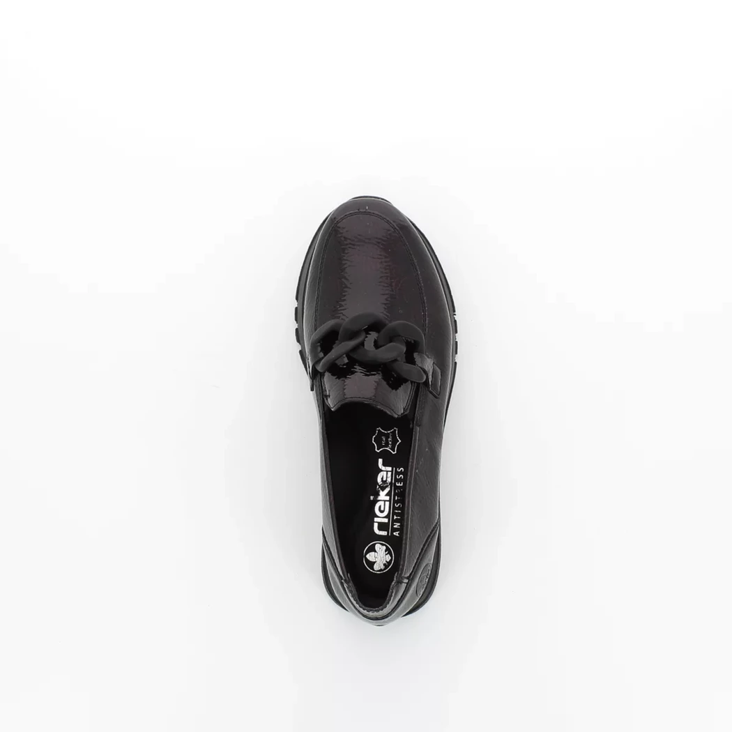 Image (6) de la chaussures Rieker - Mocassins Bordeaux en Cuir vernis