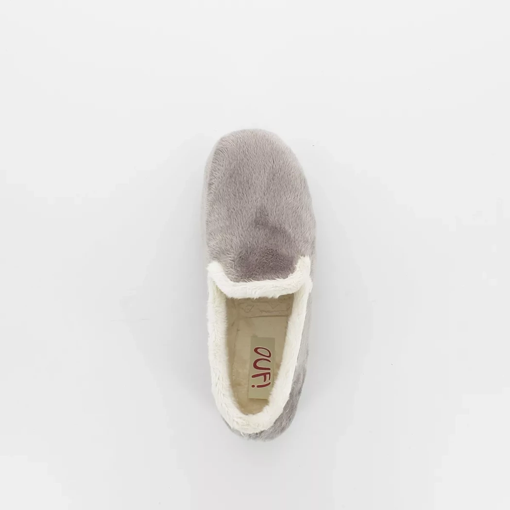 Image (6) de la chaussures OUF!... - Pantoufles et Chaussons Taupe en Textile