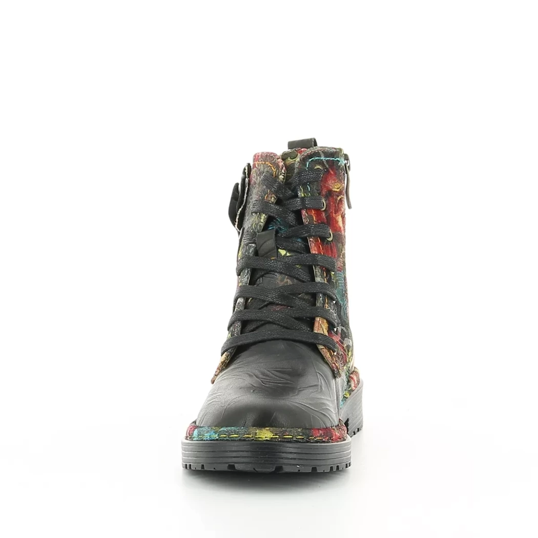 Image (5) de la chaussures Laura Vita - Bottines Noir en Cuir et textile