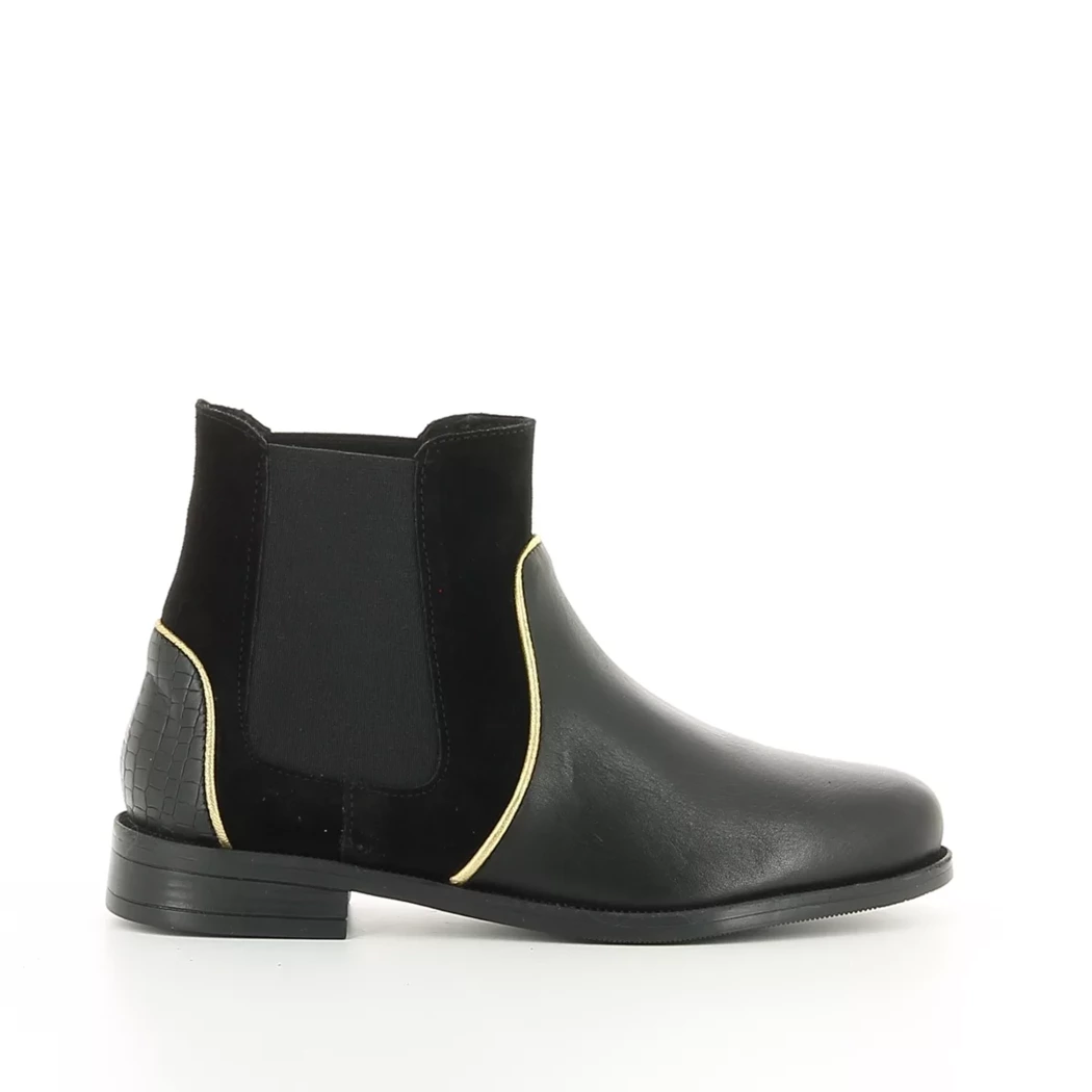 Image (2) de la chaussures Les Fees de Bengale - Boots Noir en Cuir