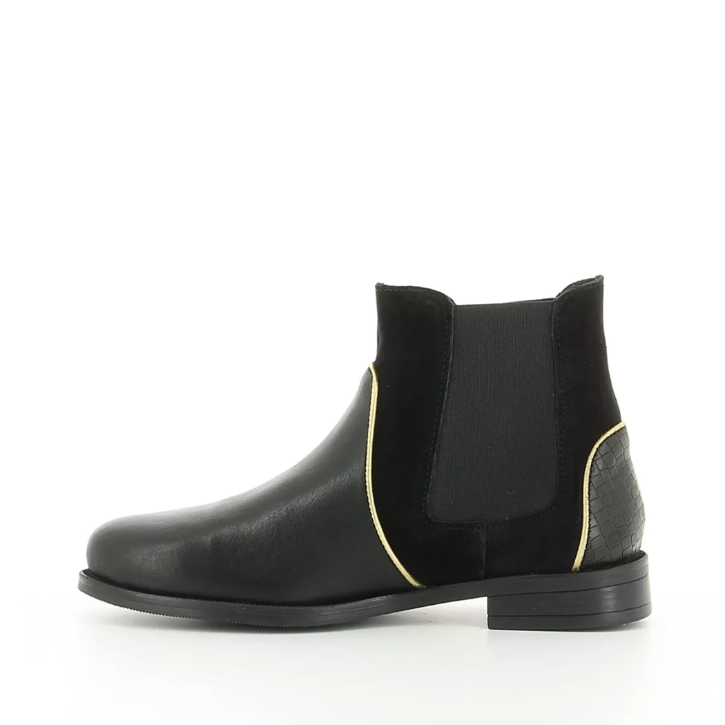 Image (4) de la chaussures Les Fees de Bengale - Boots Noir en Cuir