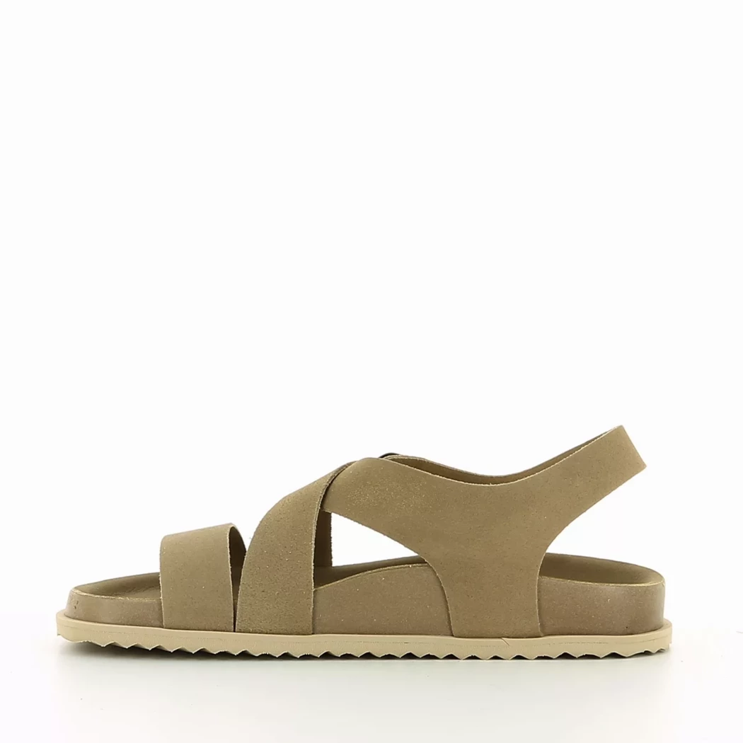 Image (4) de la chaussures Geox - Sandales et Nu-Pieds Taupe en Cuir synthétique