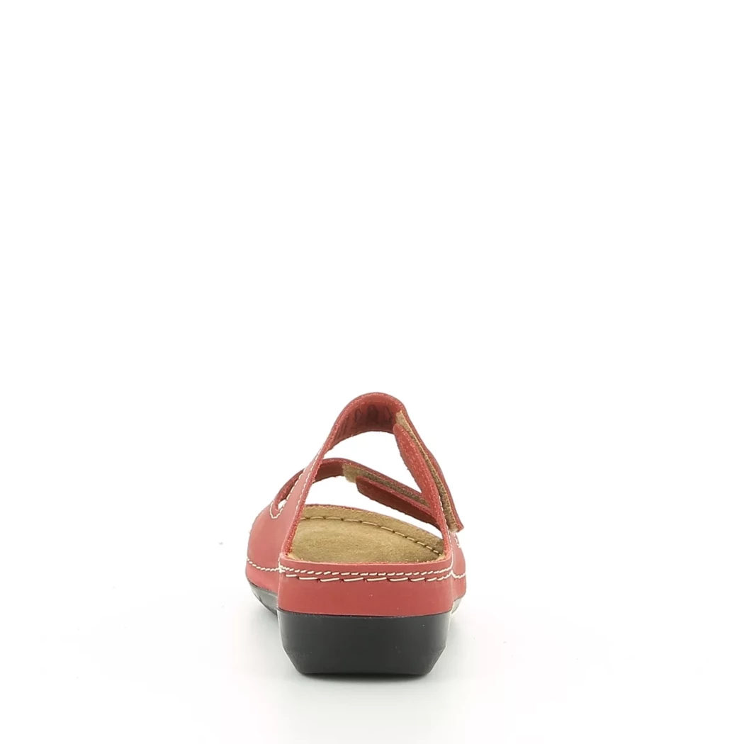 Image (3) de la chaussures Tamaris - Mules et Sabots Rouge en Cuir nubuck