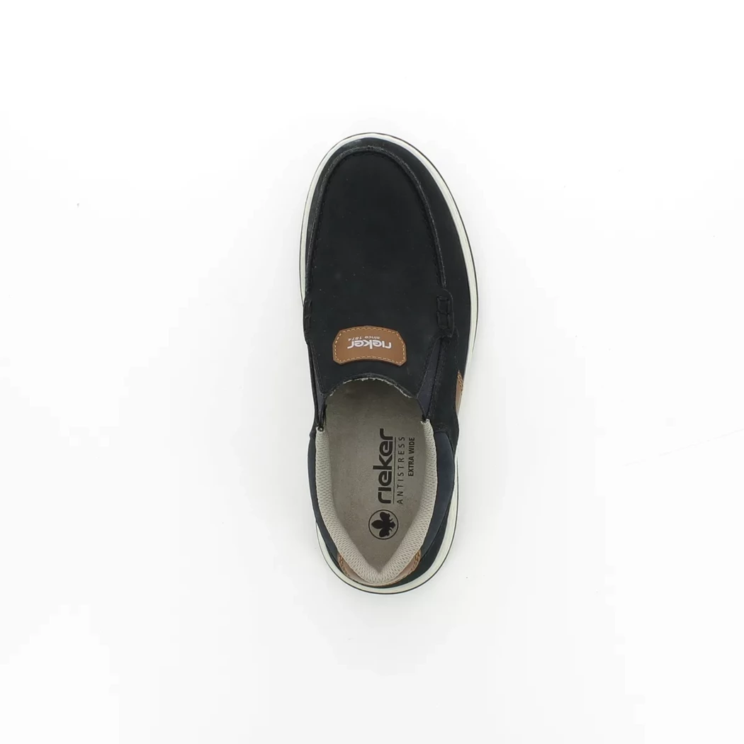 Image (6) de la chaussures Rieker - Mocassins Bleu en Cuir nubuck