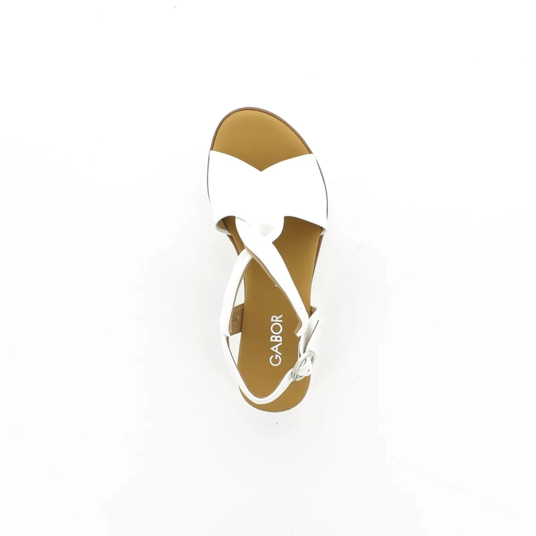 Image (6) de la chaussures Gabor - Sandales et Nu-Pieds Blanc en Cuir