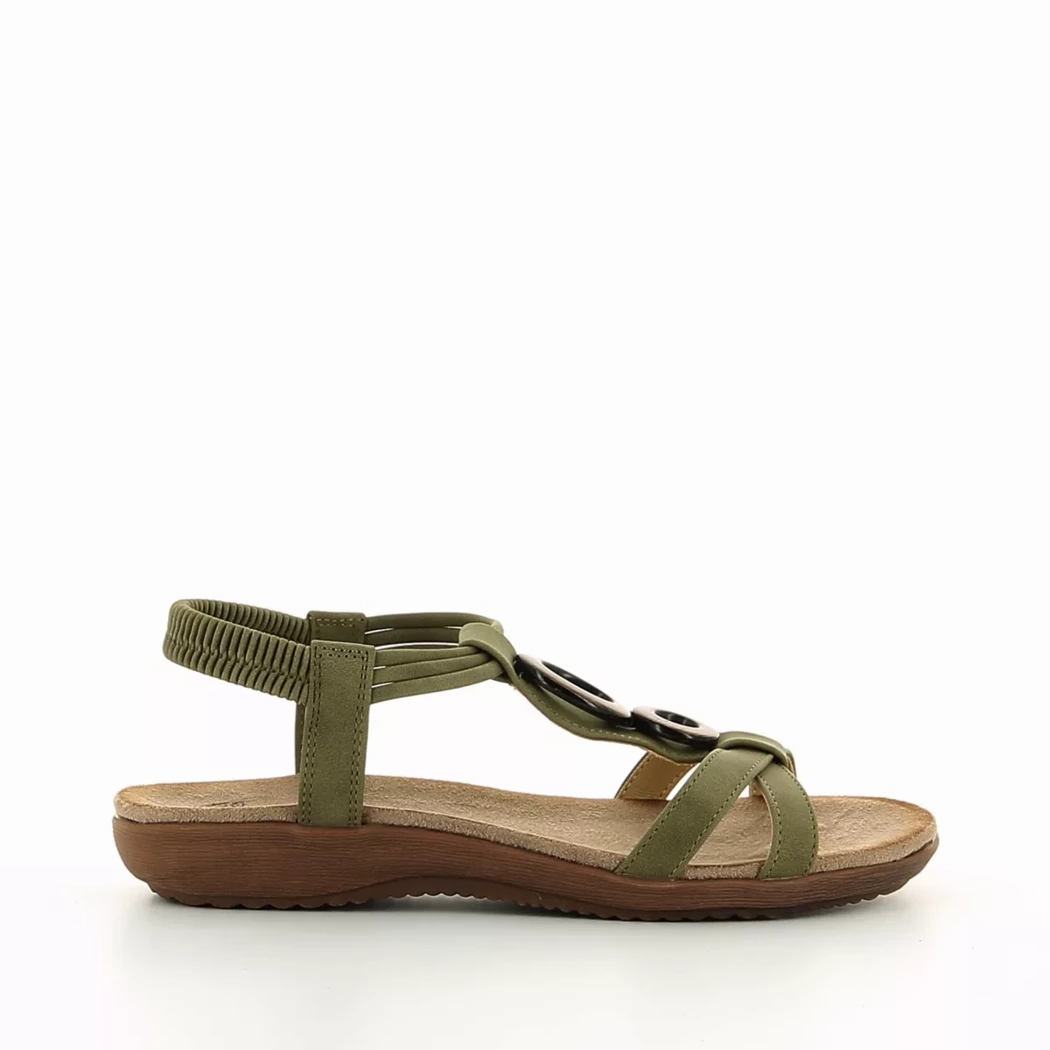 Image (2) de la chaussures Amarpies - Sandales et Nu-Pieds Vert en Cuir synthétique