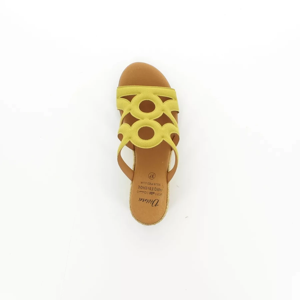 Image (6) de la chaussures Divina - Mules et Sabots Jaune en Cuir synthétique