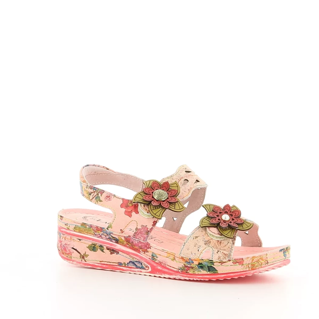 Image (1) de la chaussures Laura Vita - Sandales et Nu-Pieds Rose en Cuir