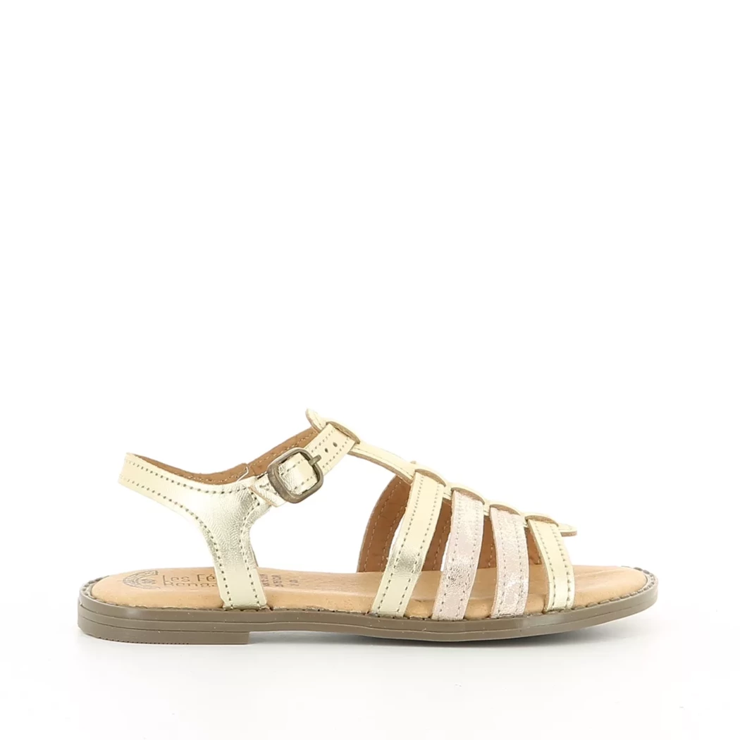 Image (2) de la chaussures Les Fees de Bengale - Sandales et Nu-Pieds Or / Bronze / Platine en Cuir