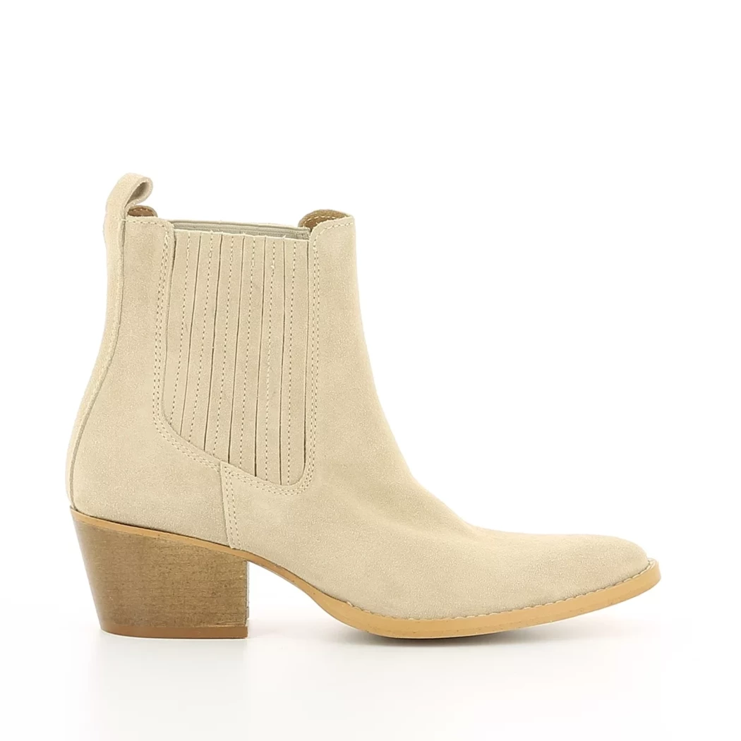 Image (2) de la chaussures Free Monday - Boots Beige en Cuir