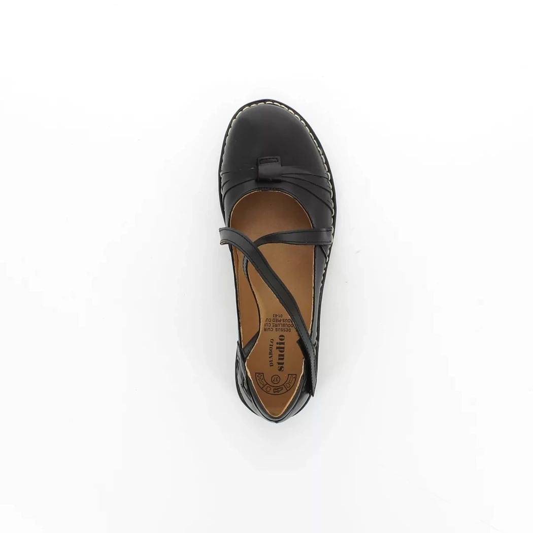 Image (6) de la chaussures Diabolo Studio - Ballerines Noir en Cuir