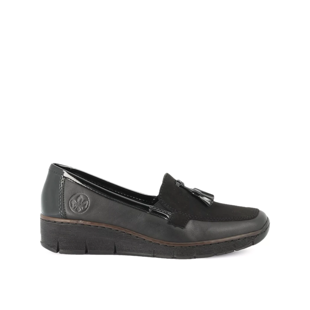 Image (2) de la chaussures Rieker - Mocassins Noir en Cuir