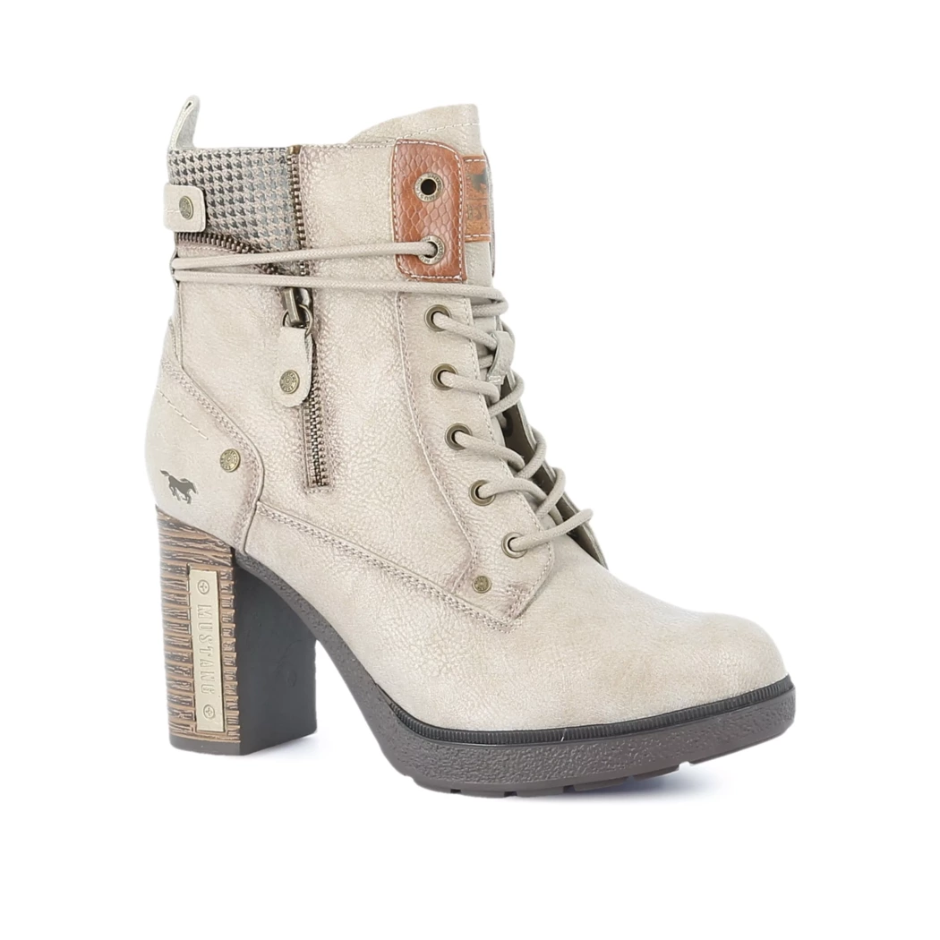 Image (1) de la chaussures Mustang - Bottines Beige en Cuir synthétique