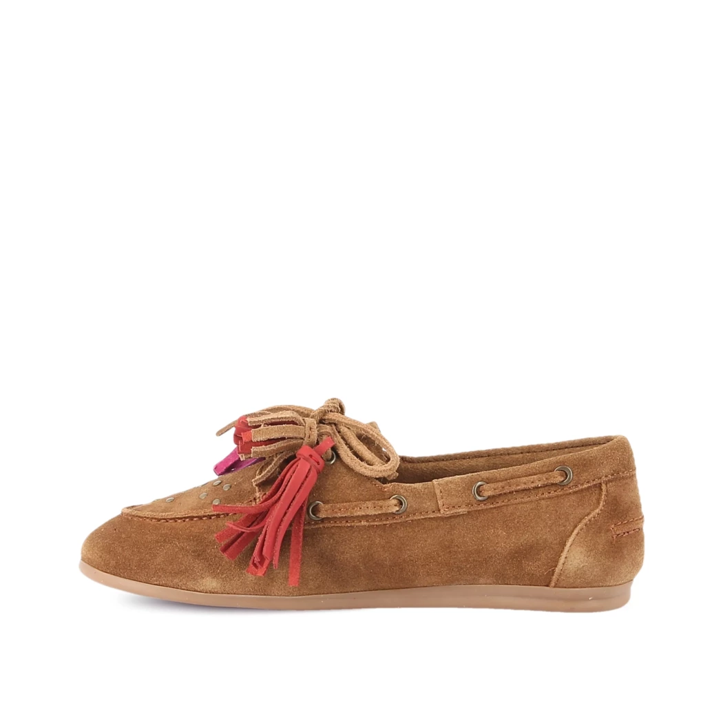 Image (4) de la chaussures Poelman - Mocassins Cuir naturel / Cognac en Cuir nubuck