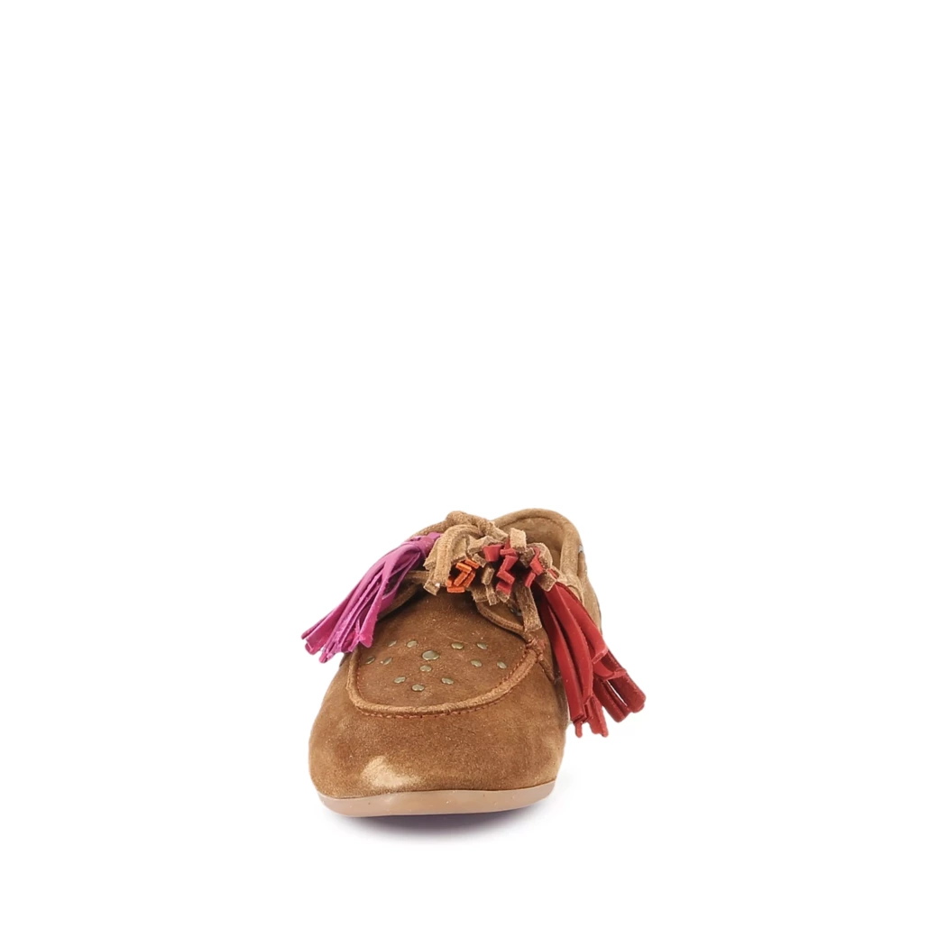Image (5) de la chaussures Poelman - Mocassins Cuir naturel / Cognac en Cuir nubuck