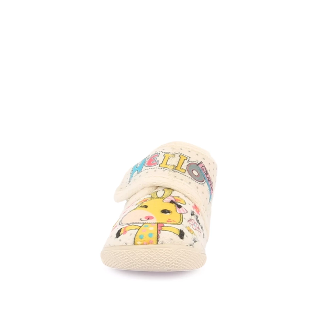 Image (5) de la chaussures Vul ladi - Pantoufles et Chaussons Beige en Textile