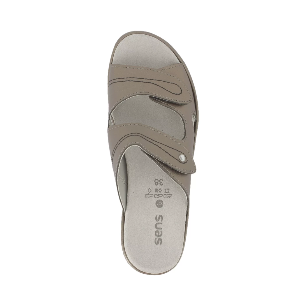 Image (6) de la chaussures Sens - Mules et Sabots Taupe en Cuir vernis