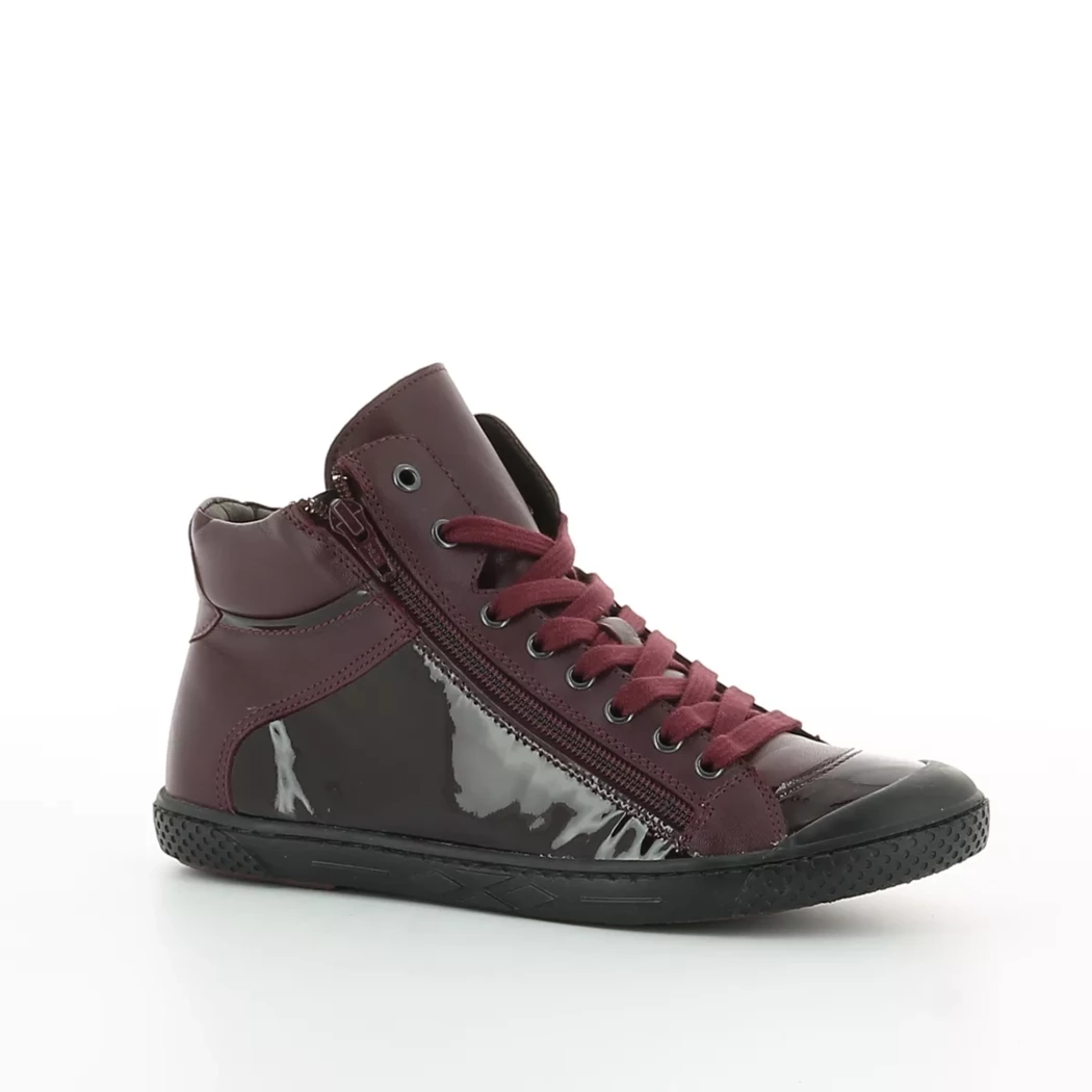 Image (1) de la chaussures Foot light - Bottines Bordeaux en Cuir vernis