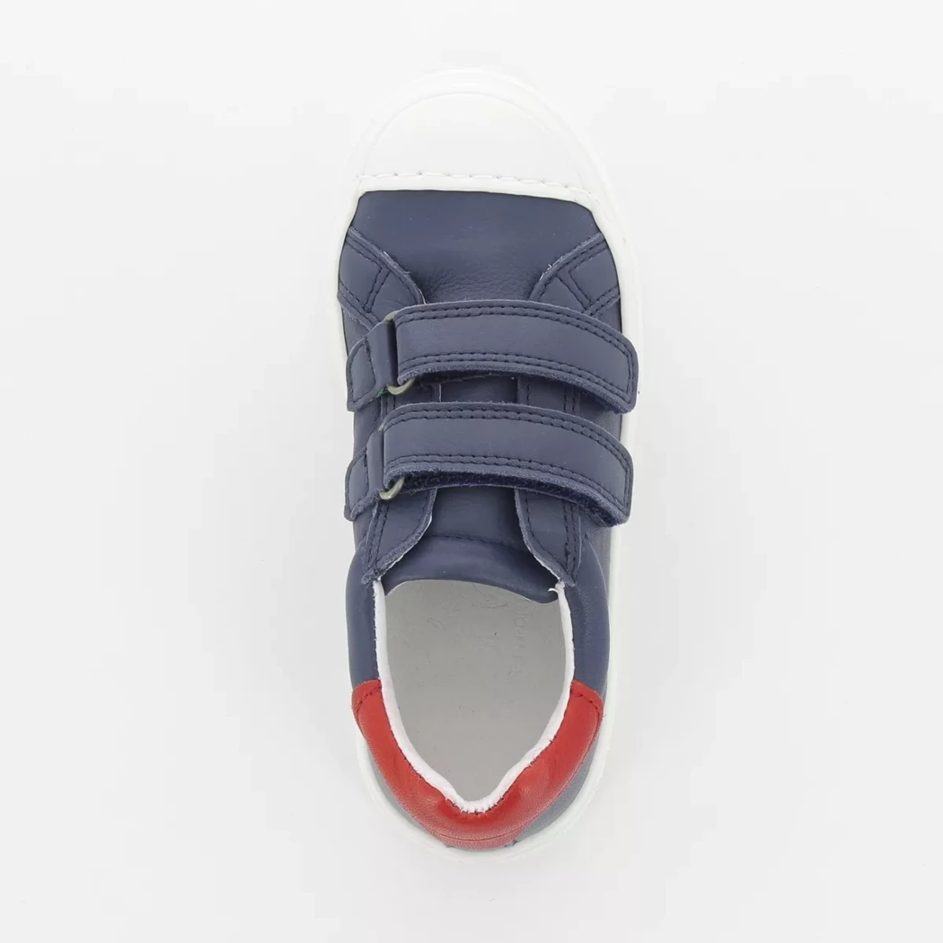 Image (6) de la chaussures Norvik - Chaussures à velcro Bleu en Cuir