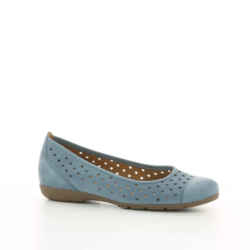 Image (1) de la chaussures Gabor - Ballerines Bleu en Cuir nubuck