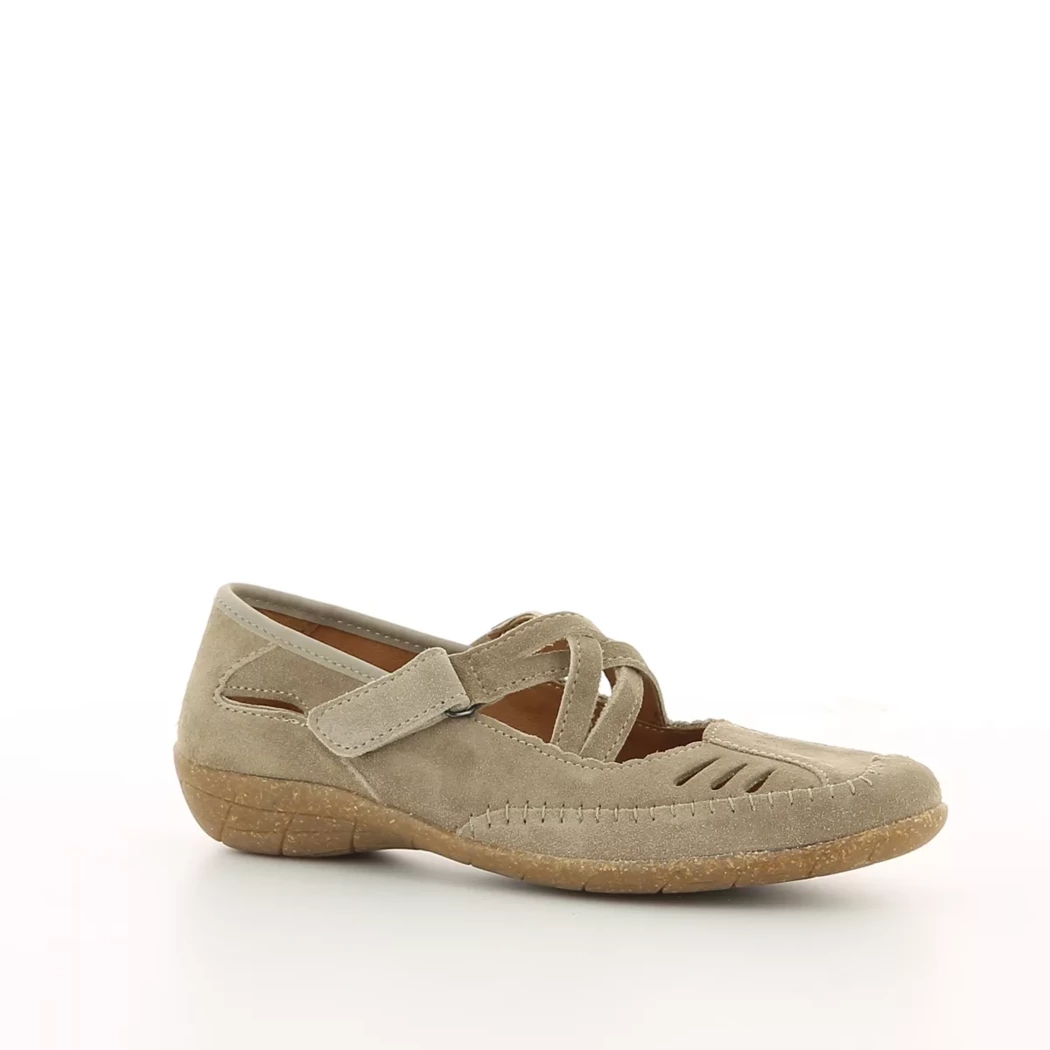 Image (1) de la chaussures Sens - Ballerines Taupe en Cuir nubuck