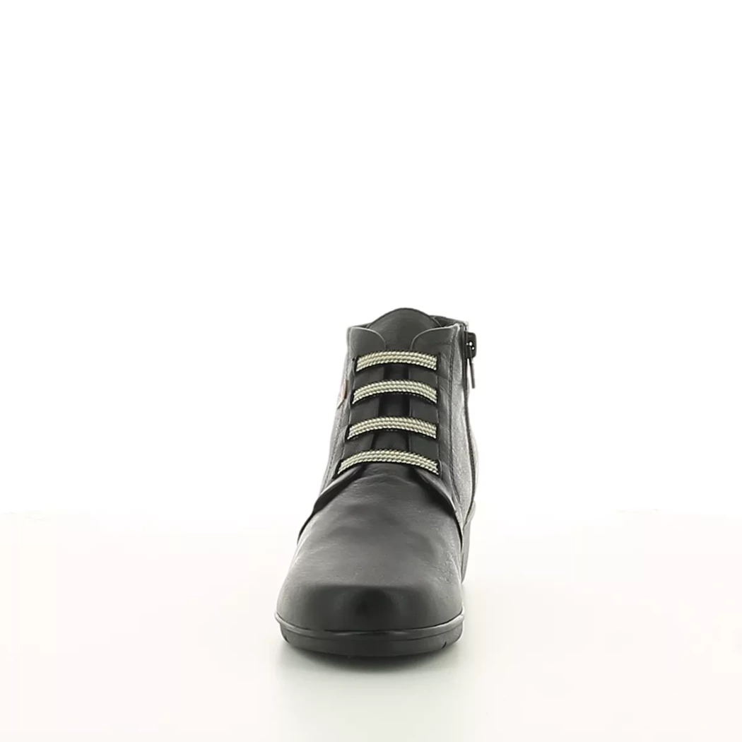 Image (5) de la chaussures Valeria's - Boots Noir en Cuir