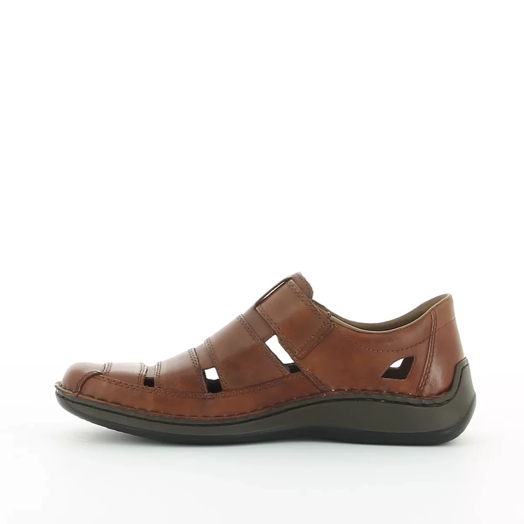 Image (4) de la chaussures Rieker - Sandales et Nu-Pieds Cuir naturel / Cognac en Cuir