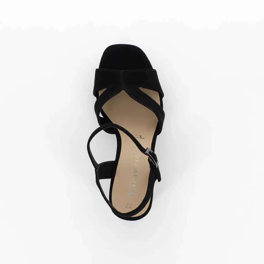 Image (6) de la chaussures Tamaris - Sandales et Nu-Pieds Noir en Cuir nubuck